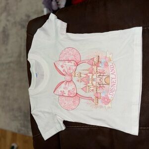 Disney Kids White and Pink Castle Tee